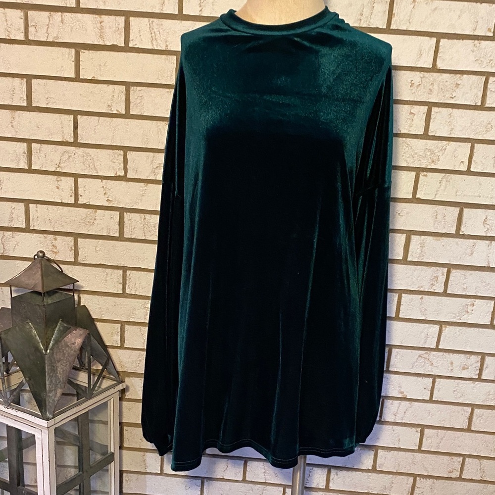 SHEIN Velvet Teal Women's Blouse
